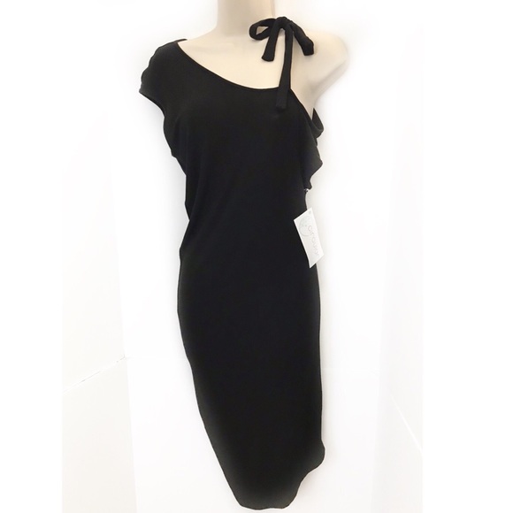Riler Fount M Kris Bodycon Dress Tie Shoulder Soft - Picture 2 of 6